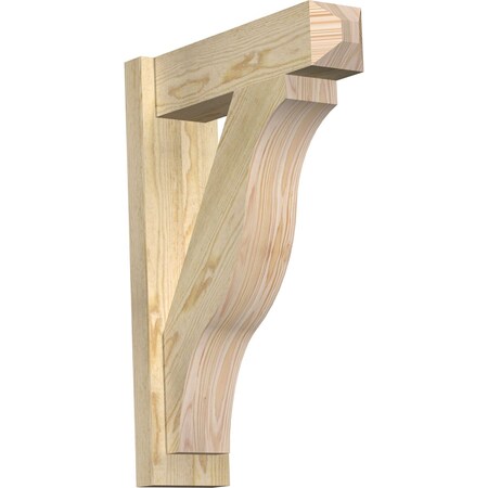 Ekena Millwork Funston Rough Sawn Craftsman Outlooker, Douglas Fir, 6"W x 20"D x 28"H OUT06X20X28FST04RDF